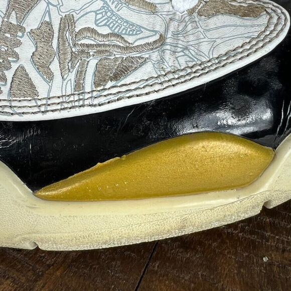 Nike Jordan Sneakers Mens 11.5 Dub Zero Black and White Gold Trim 311046-005 - Picture 8 of 16